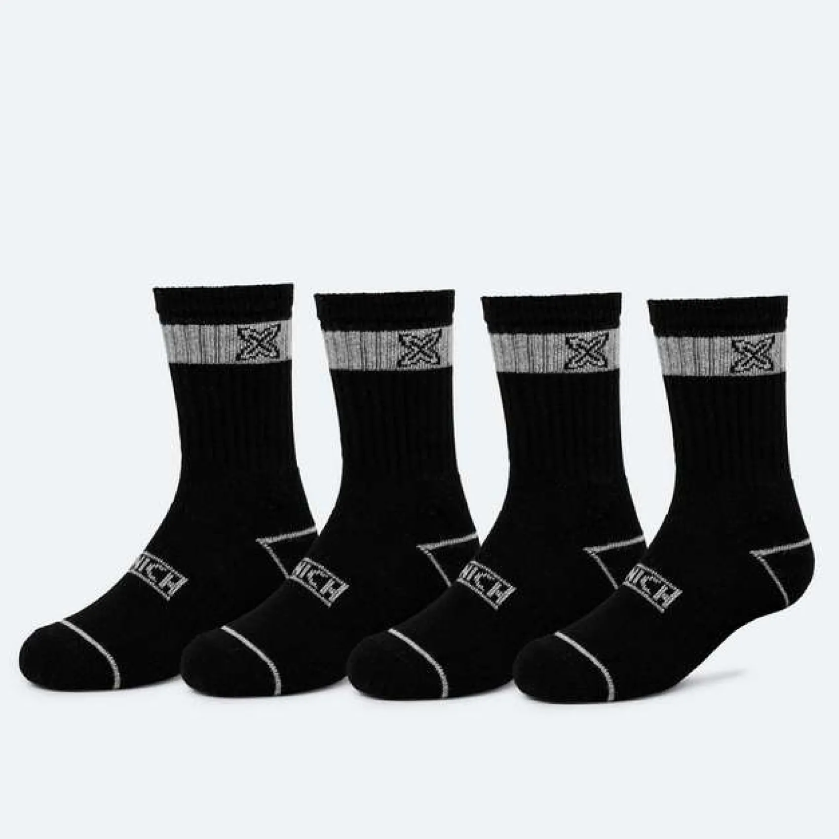 Mujer MUNICH Calcetines|Calcetines<Calcetines crew sport de algodón-poliéster-espandex negro