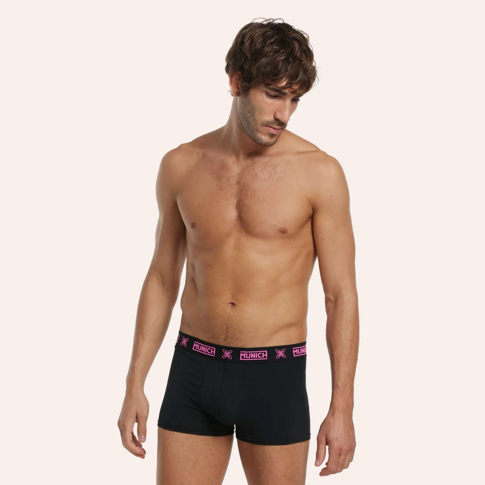 Hombre MUNICH Boxers Y Calcetines<Calzonzillos boxer de algodón-eslastano negro