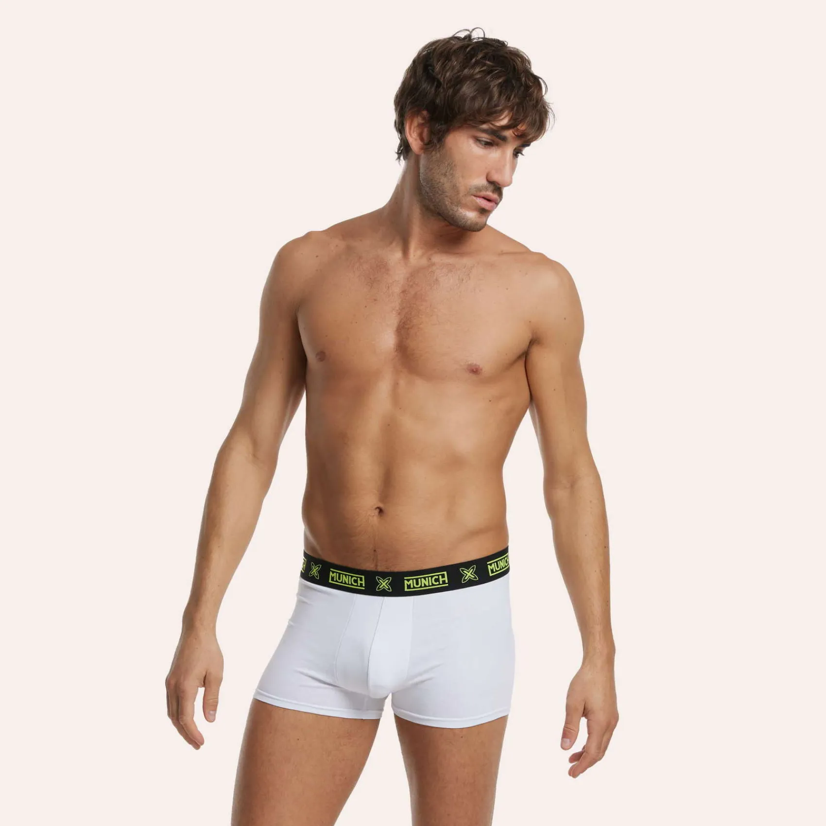 Hombre MUNICH Boxers Y Calcetines<Calzonzillos boxer de algodón-eslastano blanco