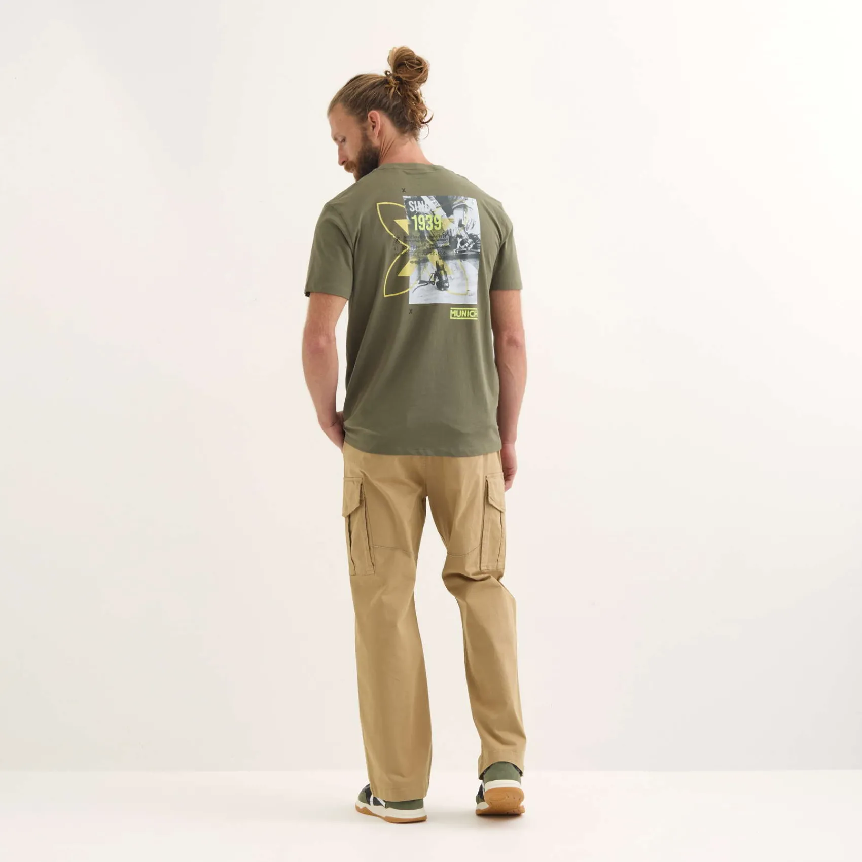 Hombre MUNICH Camisetas<Camiseta Brench lifestyle hombre de algodón orgánico khaki