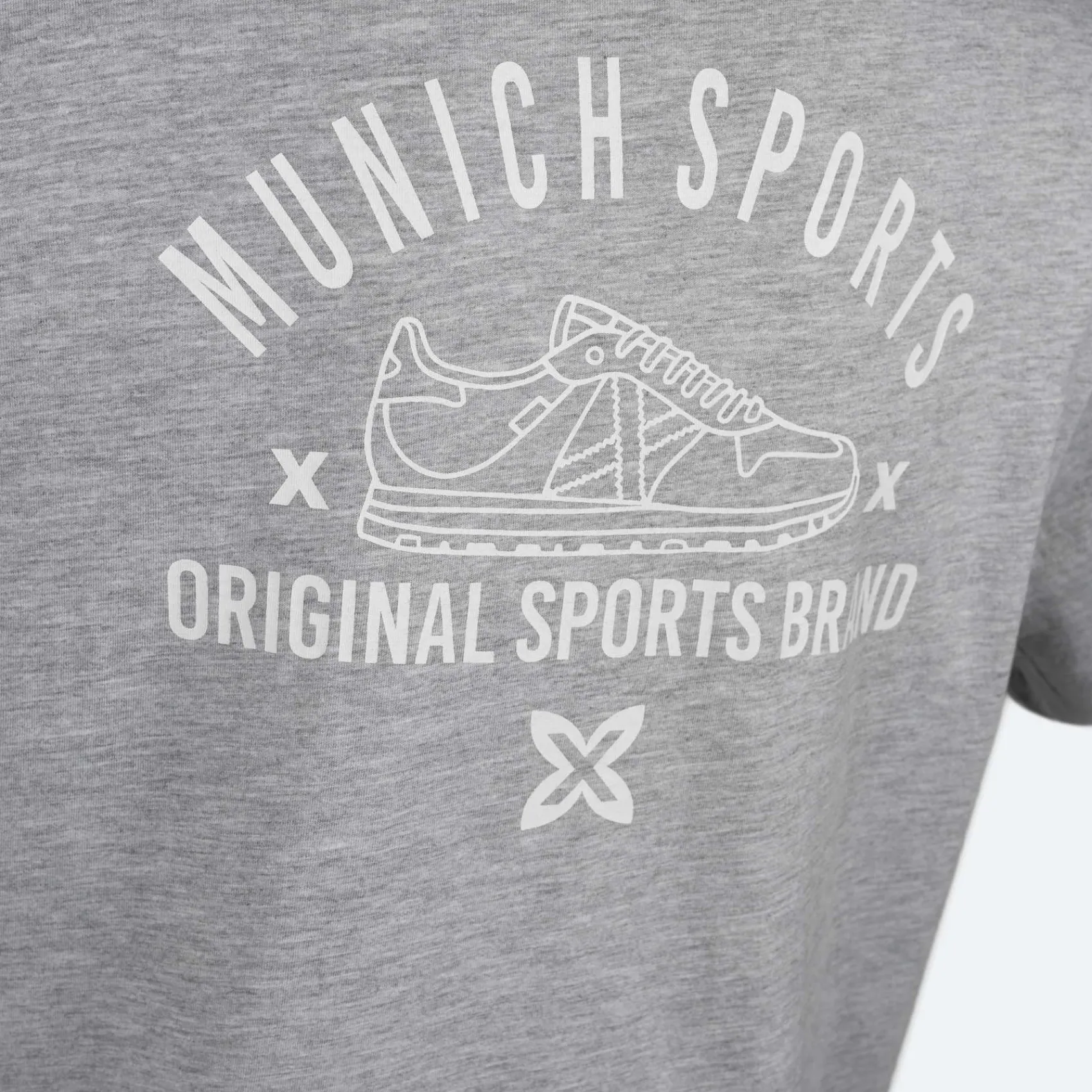 Hombre MUNICH Camisetas<Camiseta casual de algodón-viscosa gris