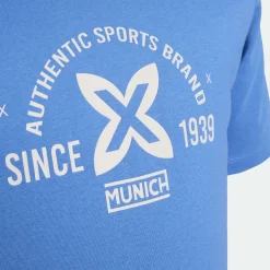 Hombre MUNICH Camisetas<Camiseta de algodón celeste