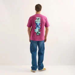 Hombre MUNICH Camisetas<Camiseta ollie streetwear hombre de algodón orgánico fucsia