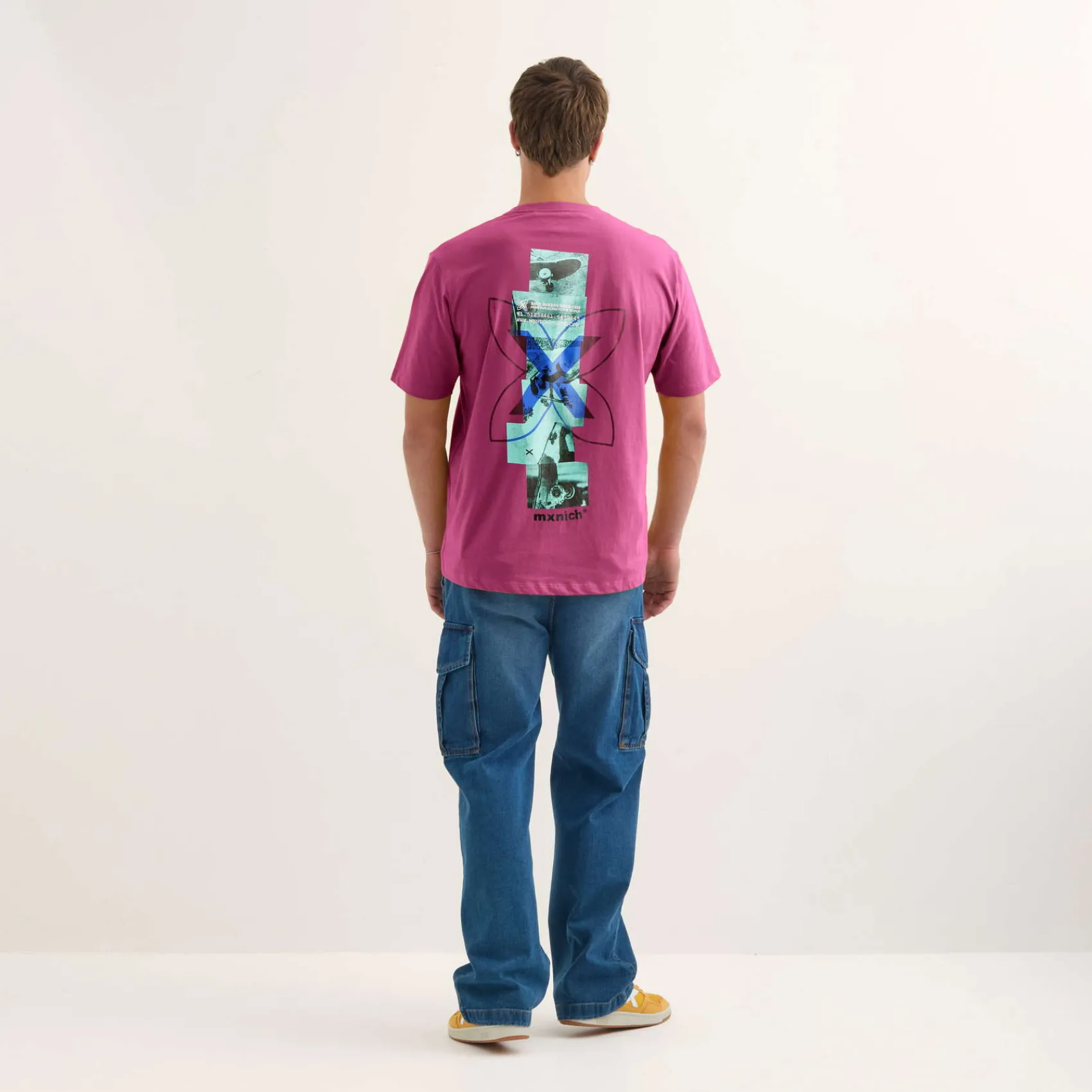 Hombre MUNICH Camisetas<Camiseta ollie streetwear hombre de algodón orgánico fucsia