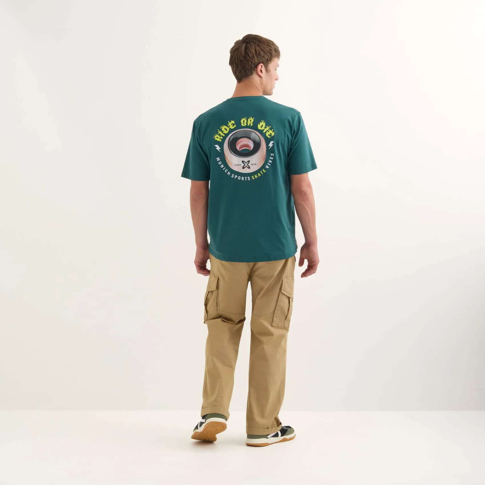Hombre MUNICH Camisetas<Camiseta Ride streetwear hombre de algodón orgánico verde