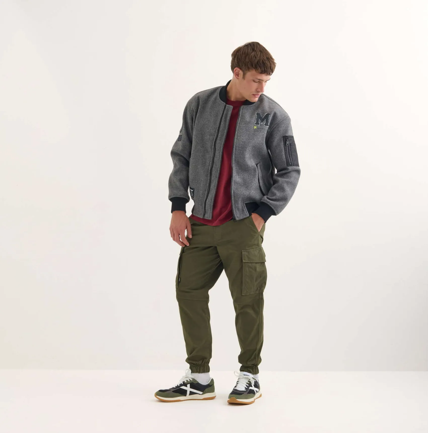 Hombre MUNICH Chaquetas<Chaqueta Blast streetwear hombre de poliéster plateado