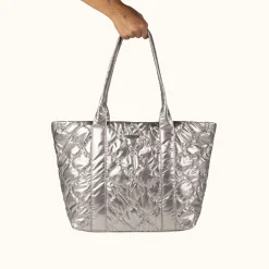 Mujer MUNICH Bolsos De Hombro|Colección Mujer<COVER FW25 SHOPPER C/SILVER