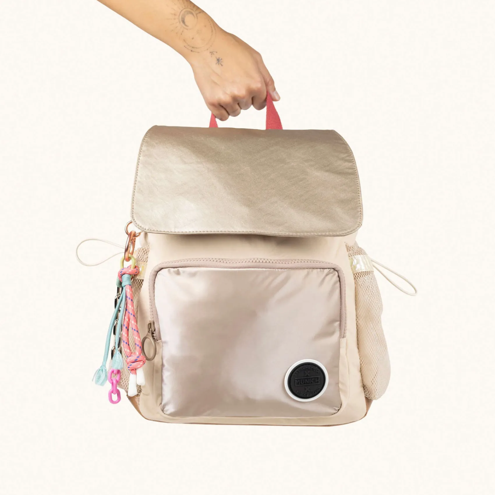 Mujer MUNICH Mochilas|Colección Mujer<DEEP RECYCLED FW25 BACKPACK C/CREAM