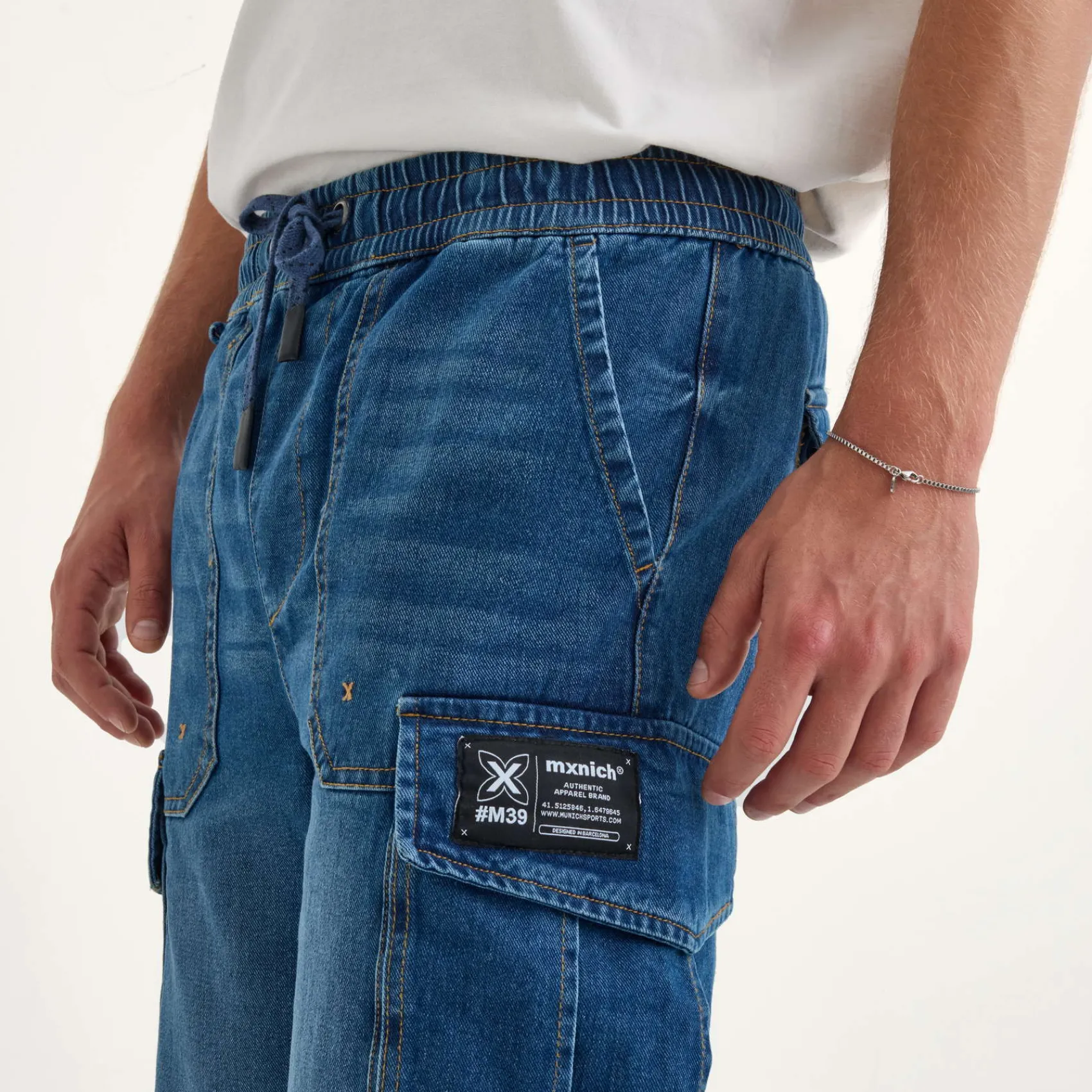 Hombre MUNICH Pantalones<Pantalón cargo lifesyle hombre de algodón denim